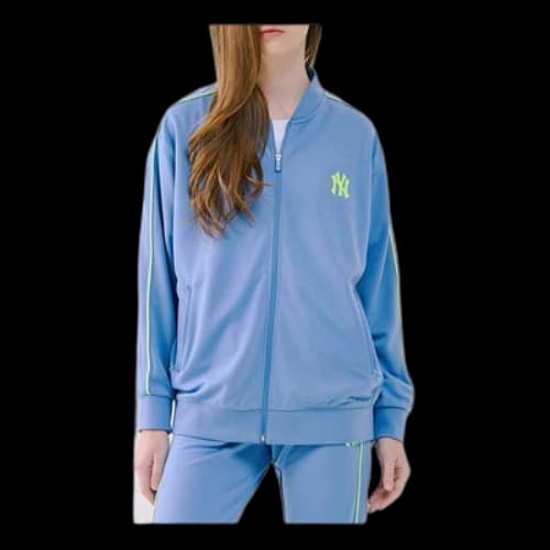 MLB Small Label Embroidered Sports Jacket New York Yankees Unisex Sky Blue