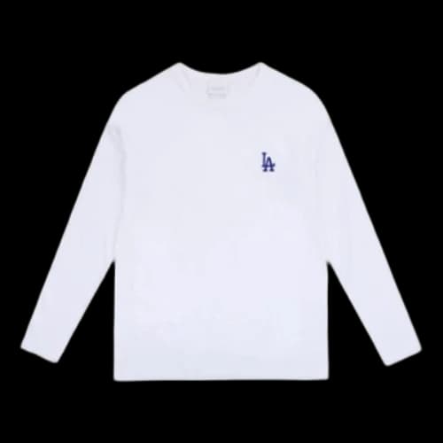 MLB Unisex Embroidery Round-neck Swea White