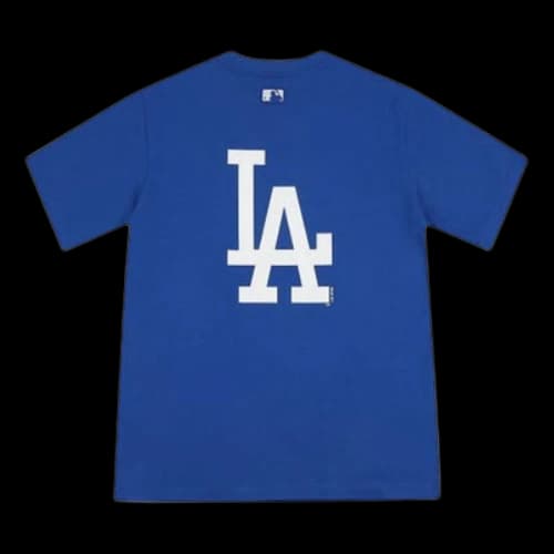 MLB Casual Loose Round Neck Couple Style Short Sleeve Blue