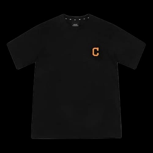 MLB Alphabet Printing Round Neck Pullover Short Sleeve Unisex Black