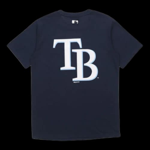 MLB Tampa Bay Rays Big Logo Round Neck Short Sleeve Unisex Navy Blue