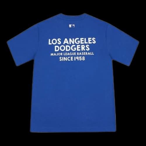 MLB LA Dodgers Los Angeles Dodgers Basic Printing Round Neck Short Sleeve Unisex Blue