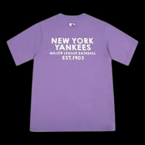 MLB New York Yankees Basic Printing Sports Round Neck Unisex Purple
