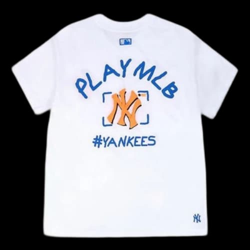 MLB New York Yankees Round Neck Short Sleeve Unisex White
