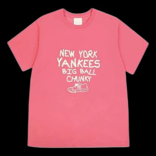MLB Dad Shoes Series Short Sleeve Unisex Pink Red