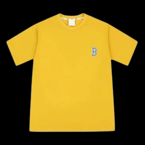 MLB Boston Red Sox Basic Small Label Short Sleeve Unisex Mustard Yellow