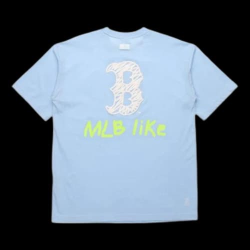 MLB Boston Red Sox Loose Short Sleeve Unisex Sky Blue