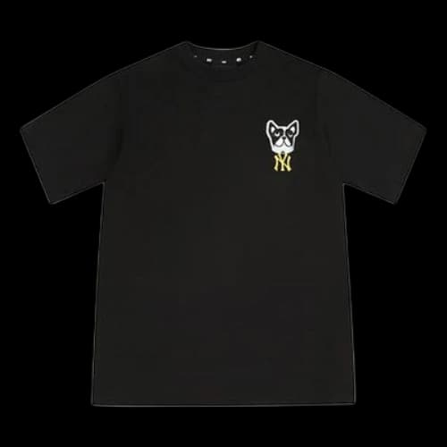 MLB New York Yankees Basic Embroidered Puppy Short Sleeve Unisex Black