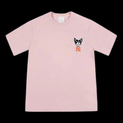 MLB Unisex New York Yankees Embroidery Tee Pink/Red