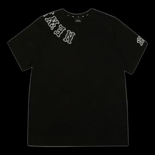 MLB NY Yankies Yankees Alphabet Short Sleeve Unisex Black