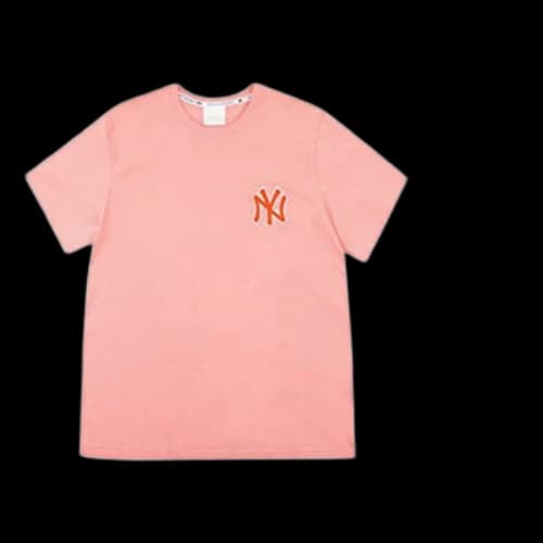 MLB Small Label Embroidered Sports Short Sleeve Unisex Pink Red