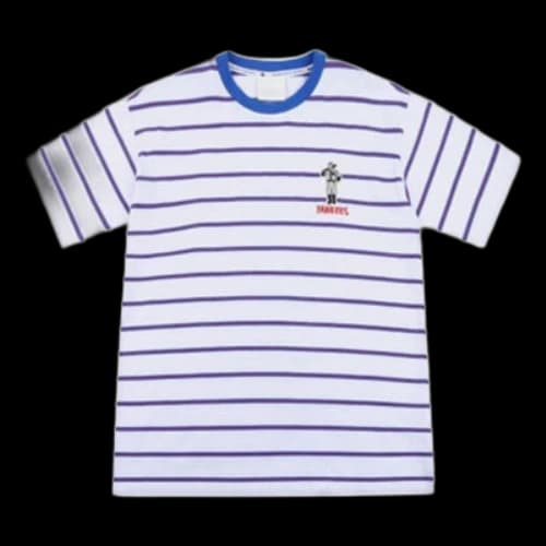 MLB Blue White Stripe Short Sleeve Version Unisex White