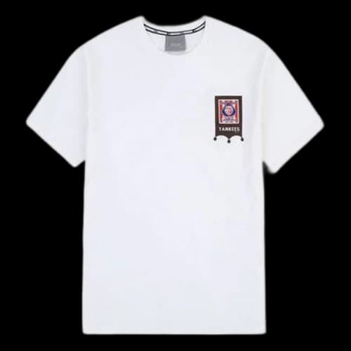 MLB Basic Small Printing Casual Sports Short Sleeve Unisex White