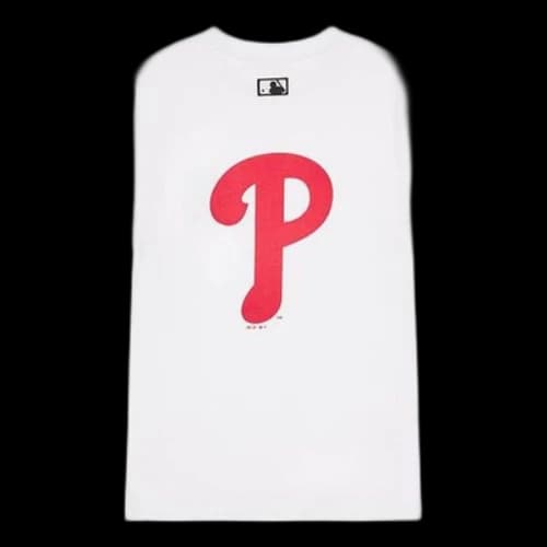 MLB Disney Mickey Crossover Philadelphia Phillies Basic Printing Short Sleeve Unisex White