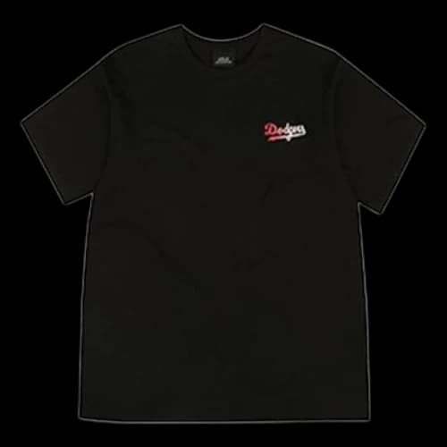MLB Los Angeles Dodgers Logo Printing Round Neck Short Sleeve Unisex Black