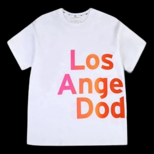 MLB Large Alphabet Printing Short Sleeve Version Unisex White