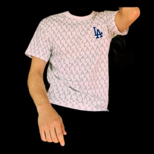 MLB Los Angeles Dodgers Printing Round Neck Short Sleeve Unisex White