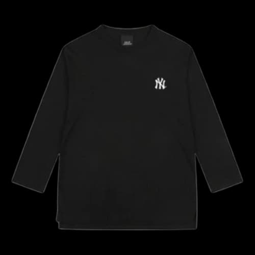 MLB Logo Printing Round Neck Long Sleeves Unisex Black