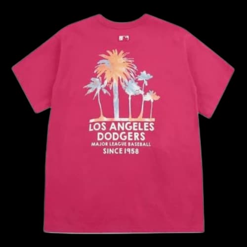 MLB Los Angeles Dodgers LA Short Sleeve Unisex Rose Red