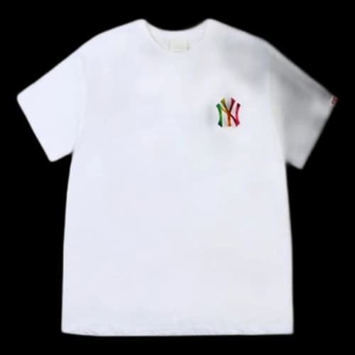 MLB Unisex New York Yankees NY Rainbow Series Printing Tee White
