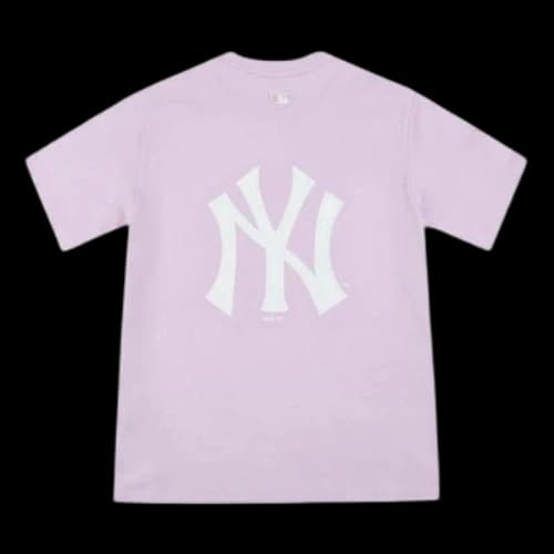 MLB Unisex Popcorn Series New York Yankees Embroidery Round-neckTee Blue/Purple