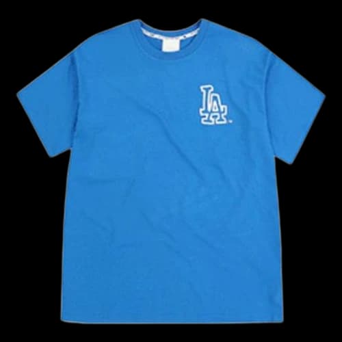 MLB Popcorn Series Los Angeles Dodgers Printing Short Sleeve Unisex Blue