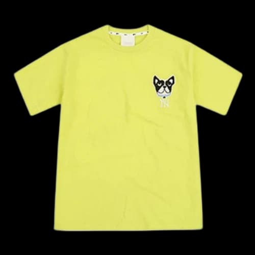 MLB New York Yankees Cartoon Series Basic Embroidered Sports Short Sleeve Unisex Yellow