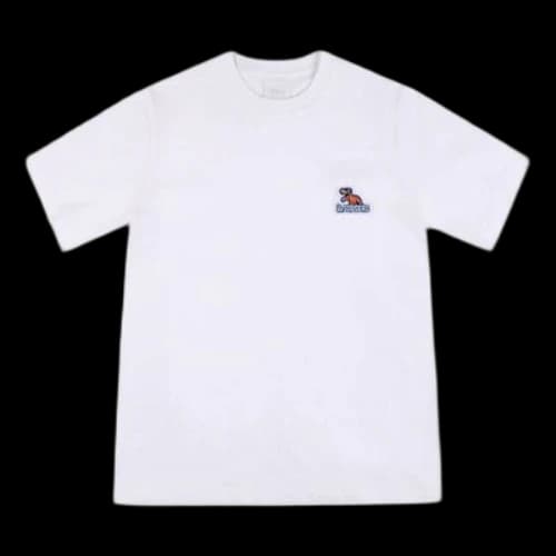 MLB Los Angeles Dodgers Dragon Embroidered Cartoon Series Short Sleeve Unisex White