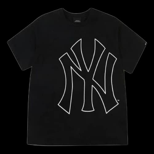 MLB New York Yankees Large Logo Printing Short Sleeve Unisex Black