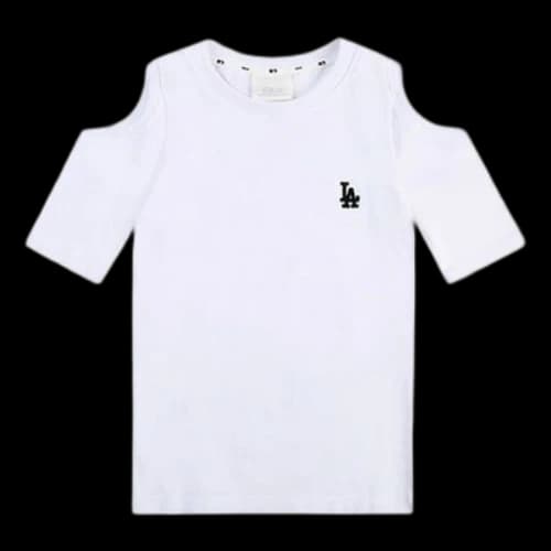 MLB Embroidered Logo Short Sleeve White