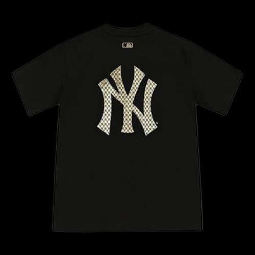MLB New York Yankees Retro Pattern Short Sleeve Unisex Black