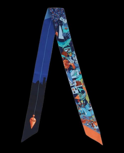 Ferragamo Assorted Animal Graphic Print Scarf Blue