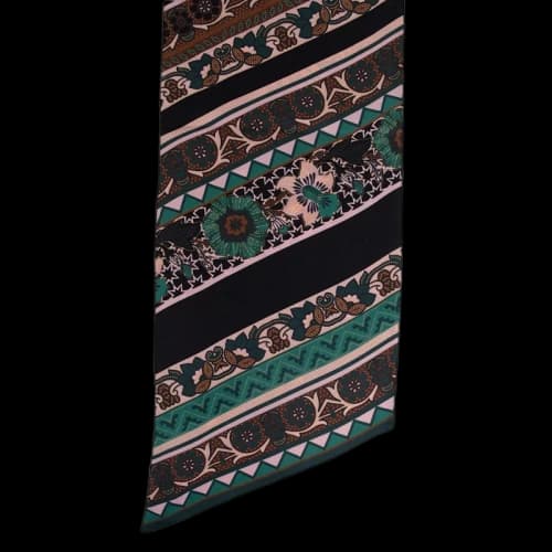 Ferragamo Sl Nirvana Scarf Black/Turquoise