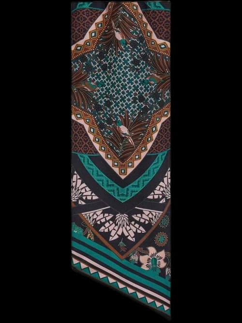 Ferragamo Ba Nodonirva Scarf Black/Green