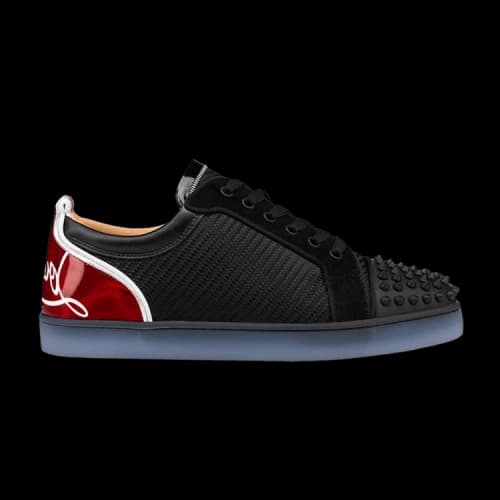 Christian Louboutin Fun Louis Junior Spikes Low 'Version Black Red'