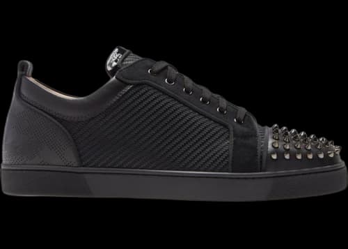 Christian Louboutin Louis Junior Spikes Orlato Flat Black