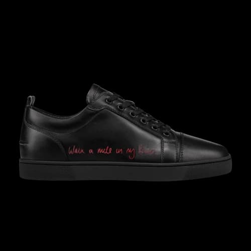 Christian Louboutin Louis Junior Low 'Walk A Mile In My Shoes - Black'