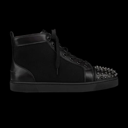 Christian Louboutin Louis Flat Calf Spikes High 'Black'