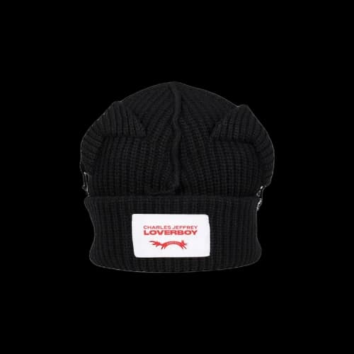 Charles Jeffrey Loverboy Supersized Chunky Ears Beanie 'Black'