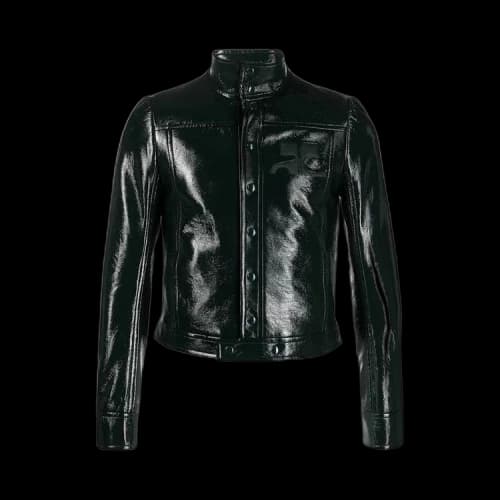 Courrèges Reedition Vinyle Jacket 'Vert Fonce'