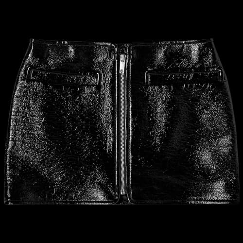 Courrèges Vinyl Swallow Skirt 'Black'