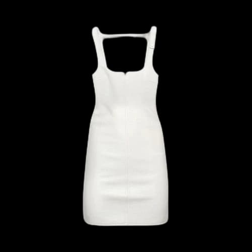 Courrèges Vinyl Swallow Dress 'Blanc Casse'