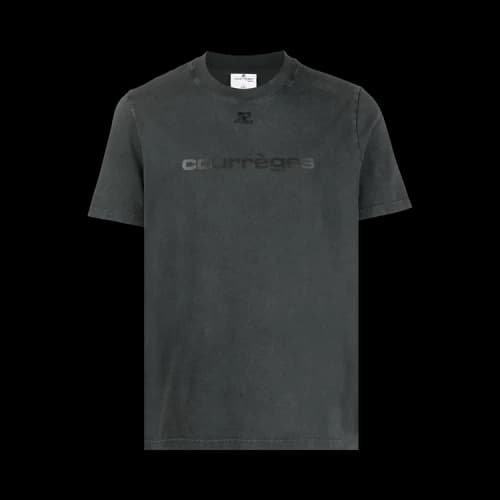 Courrèges Logo Print T-Shirt 'Stone Washed Grey'