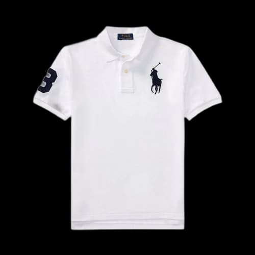 Polo Ralph Lauren Kids Short-Sleeve Big Pony Mesh Polo 'White'