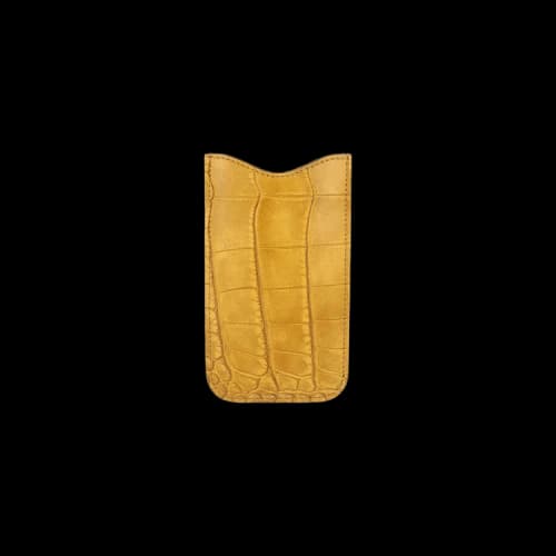 Gucci Crocodile Leather iPhone 5s Phone Case Yellow