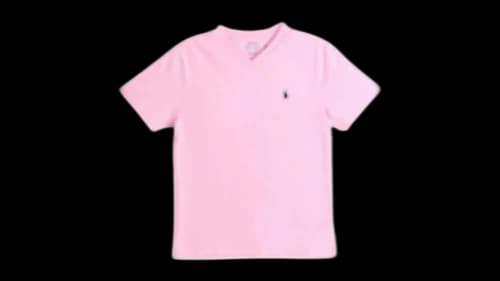 Polo Ralph Lauren Short Sleeve Cotton Jersey V-neck Tee Carmel Pink