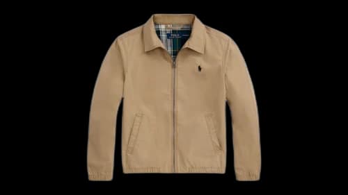 Polo Ralph Lauren Kids Cotton Bayport Full-Zip Windbreaker Jacket Cafe Tan