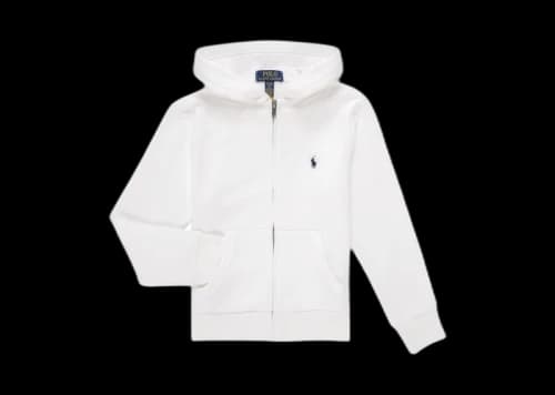 Polo Ralph Lauren Long-Sleeve Easy French Terry Full-Zip Hoodie White