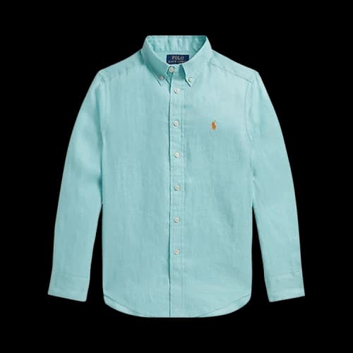 Polo Ralph Lauren Long-Sleeve Linen Sport Shirt 'Parakeet'