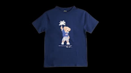 Polo Ralph Lauren Short-Sleeve Cotton Jersey Novelty Bear Graphic T-Shirt Spring Navy